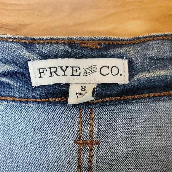 💜 FRYE AND CO. Size 8 Long Denim Skirt In Color Marley Wash NWT - Picture 2 of 14
